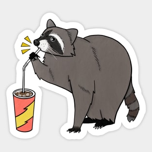 CUTE Soda Raccoon Sticker